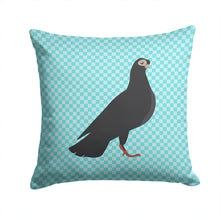 Load image into Gallery viewer, Budapest Highflyer Pigeon Blue Check Throw Pillow - 14x14 Decorative Pillow – Art for Your Home &amp; Patio BB8121PW1414