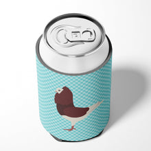 Load image into Gallery viewer, Capuchin Red Pigeon Blue Check Can or Bottle Hugger BB8122CC