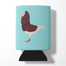 Load image into Gallery viewer, Capuchin Red Pigeon Blue Check Can or Bottle Hugger BB8122CC