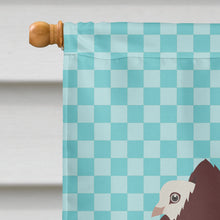 Load image into Gallery viewer, Capuchin Red Pigeon Blue Check Flag Canvas House Size BB8122CHF