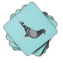 Load image into Gallery viewer, Racing Pigeon Blue Check Foam Coaster  BB8125FC