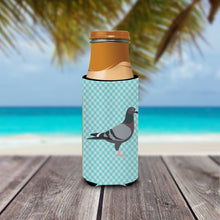 Load image into Gallery viewer, Racing Pigeon Blue Check   Hugger for slim cans