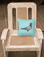 Load image into Gallery viewer, Racing Pigeon Blue Check Fabric Decorative Pillow BB8125PW1818