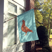 Load image into Gallery viewer, African Owl Pigeon Blue Check Flag Canvas House Size BB8127CHF