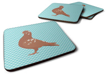Load image into Gallery viewer, African Owl Pigeon Blue Check Foam Coaster  BB8127FC
