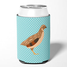 Load image into Gallery viewer, Golden Phoenix Quail Blue Check Can or Bottle Hugger BB8129CC