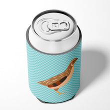 Load image into Gallery viewer, Golden Phoenix Quail Blue Check Can or Bottle Hugger BB8129CC