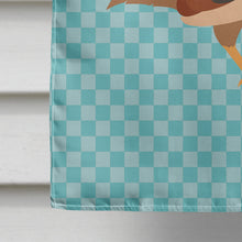 Load image into Gallery viewer, Golden Phoenix Quail Blue Check Flag Canvas House Size BB8129CHF