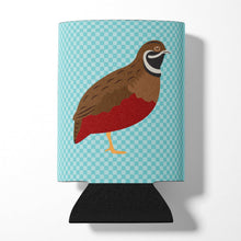 Load image into Gallery viewer, Chinese Painted or King Quail Blue Check Can or Bottle Hugger BB8130CC