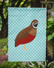 Load image into Gallery viewer, Chinese Painted or King Quail Blue Check Garden Flag - Outdoor Decorative Yard Flag