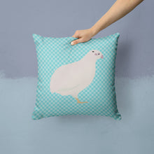 Load image into Gallery viewer, Texas Quail Blue Check Throw Pillow - 14x14 Decorative Pillow – Art for Your Home &amp; Patio BB8131PW1414