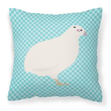 Load image into Gallery viewer, Texas Quail Blue Check Fabric Decorative Pillow BB8131PW1818