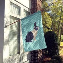 Load image into Gallery viewer, Dutch Rabbit Blue Check Flag Canvas House Size BB8132CHF