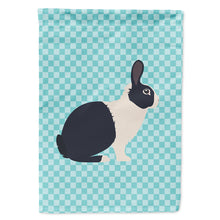 Load image into Gallery viewer, Dutch Rabbit Blue Check Flag Canvas House Size BB8132CHF