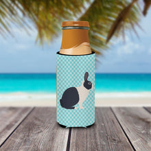 Load image into Gallery viewer, Dutch Rabbit Blue Check   Hugger for slim cans