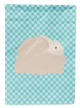 Load image into Gallery viewer, Fluffy Angora Rabbit Blue Check Garden Flag - Outdoor Decorative Yard Flag