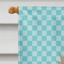 Load image into Gallery viewer, Lionhead Rabbit Blue Check Flag Canvas House Size BB8134CHF
