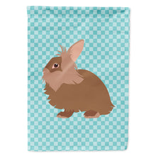 Load image into Gallery viewer, Lionhead Rabbit Blue Check Flag Canvas House Size BB8134CHF