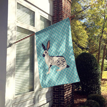 Load image into Gallery viewer, English Spot Rabbit Blue Check Flag Canvas House Size BB8135CHF