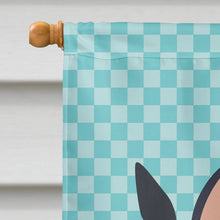 Load image into Gallery viewer, English Spot Rabbit Blue Check Flag Canvas House Size BB8135CHF