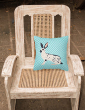 Load image into Gallery viewer, English Spot Rabbit Blue Check Fabric Decorative Pillow BB8135PW1818