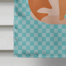Load image into Gallery viewer, English Lop Rabbit Blue Check Flag Canvas House Size BB8136CHF