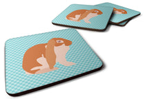 Load image into Gallery viewer, English Lop Rabbit Blue Check Foam Coaster  BB8136FC