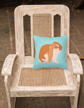 Load image into Gallery viewer, English Lop Rabbit Blue Check Fabric Decorative Pillow BB8136PW1818