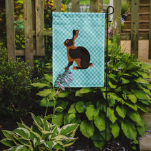Load image into Gallery viewer, Tan Rabbit Blue Check Garden Flag - Outdoor Decorative Yard Flag