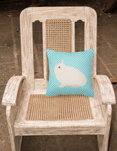 Load image into Gallery viewer, Hermelin Rabbit Blue Check Fabric Decorative Pillow BB8138PW1818