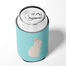 Load image into Gallery viewer, New Zealand White Rabbit Blue Check Can or Bottle Hugger BB8139CC