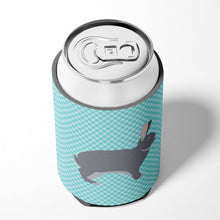 Load image into Gallery viewer, Giant Chinchilla Rabbit Blue Check Can or Bottle Hugger BB8140CC