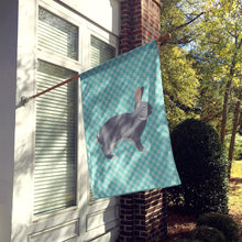 Load image into Gallery viewer, Giant Chinchilla Rabbit Blue Check Flag Canvas House Size BB8140CHF
