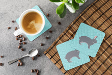 Load image into Gallery viewer, Giant Chinchilla Rabbit Blue Check Foam Coaster  BB8140FC