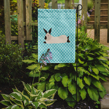 Load image into Gallery viewer, California White Rabbit Blue Check Garden Flag - Outdoor Decorative Yard Flag