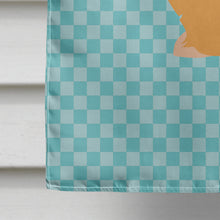 Load image into Gallery viewer, Holland Lop Rabbit Blue Check Flag Canvas House Size BB8142CHF