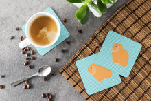 Load image into Gallery viewer, Holland Lop Rabbit Blue Check Foam Coaster  BB8142FC