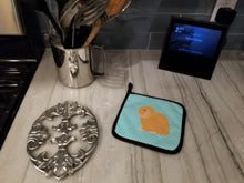 Load image into Gallery viewer, Holland Lop Rabbit Blue Check Pot Holders - Set of 2 - Heat-Resistant Kitchen Essentials BB8142PTHD