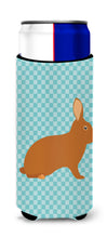 Load image into Gallery viewer, Rex Rabbit Blue Check   Hugger for slim cans