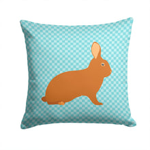 Load image into Gallery viewer, Rex Rabbit Blue Check Throw Pillow - 14x14 Decorative Pillow – Art for Your Home &amp; Patio BB8143PW1414