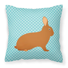 Load image into Gallery viewer, Rex Rabbit Blue Check Fabric Decorative Pillow BB8143PW1818