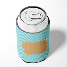 Load image into Gallery viewer, Lincoln Longwool Sheep Blue Check Can or Bottle Hugger BB8145CC