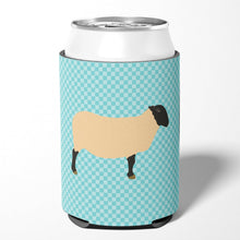 Load image into Gallery viewer, Suffolk Sheep Blue Check Can or Bottle Hugger BB8146CC