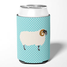 Load image into Gallery viewer, Scottish Blackface Sheep Blue Check Can or Bottle Hugger BB8147CC