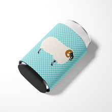 Load image into Gallery viewer, Scottish Blackface Sheep Blue Check Can or Bottle Hugger BB8147CC