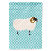 Load image into Gallery viewer, Scottish Blackface Sheep Blue Check Flag Canvas House Size BB8147CHF