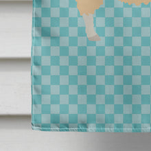 Load image into Gallery viewer, English Leicester Longwool Sheep Blue Check Flag Canvas House Size BB8148CHF