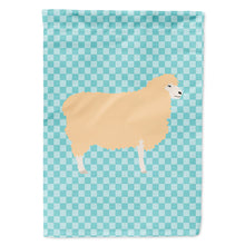 Load image into Gallery viewer, English Leicester Longwool Sheep Blue Check Flag Canvas House Size BB8148CHF