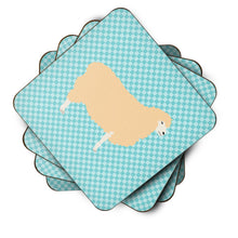 Load image into Gallery viewer, English Leicester Longwool Sheep Blue Check Foam Coaster  BB8148FC