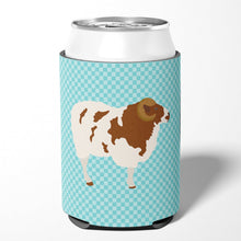 Load image into Gallery viewer, Jacob Sheep Blue Check Can or Bottle Hugger BB8149CC